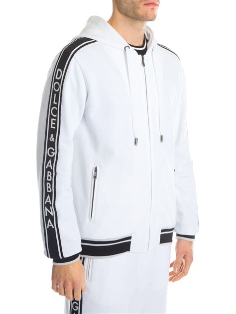 dolce gabbana white hoodie|Dolce & Gabbana sweatshirt men's.